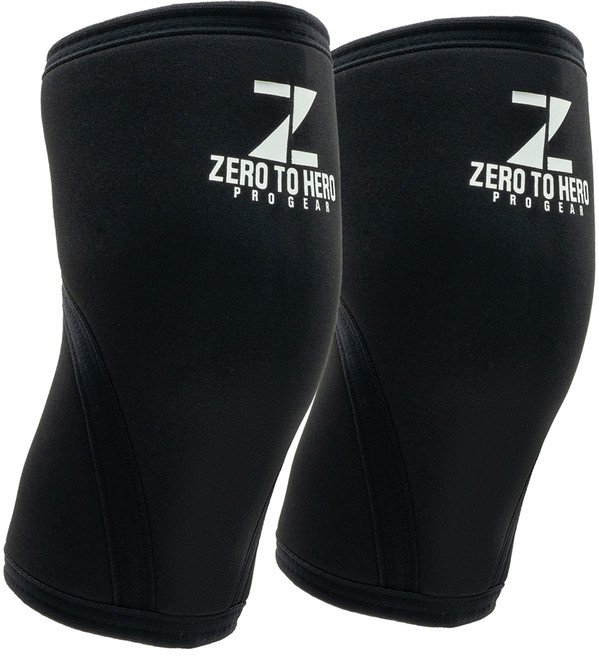 제로투히어로 네오프렌 헬스 팔꿈치보호대 양쪽 세트, 1세트, BLACK