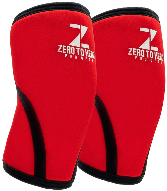 제로투히어로 네오프렌 헬스 팔꿈치보호대 7mm 양쪽 세트, 1세트, RED