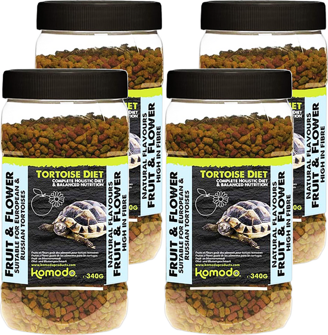 komodo 陸龜飼料 水果花花口味, 340g, 4罐