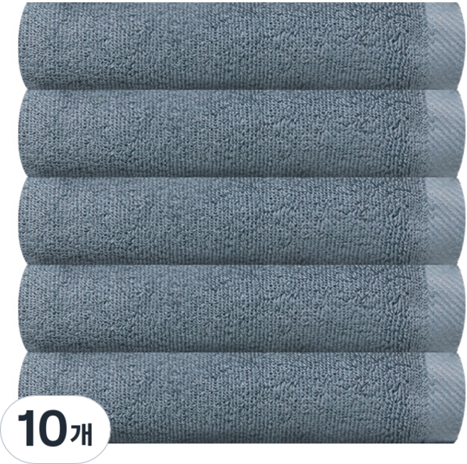 송월타월 클린 항균 무지 수건 150g 30수 면사, 진하늘, 10개