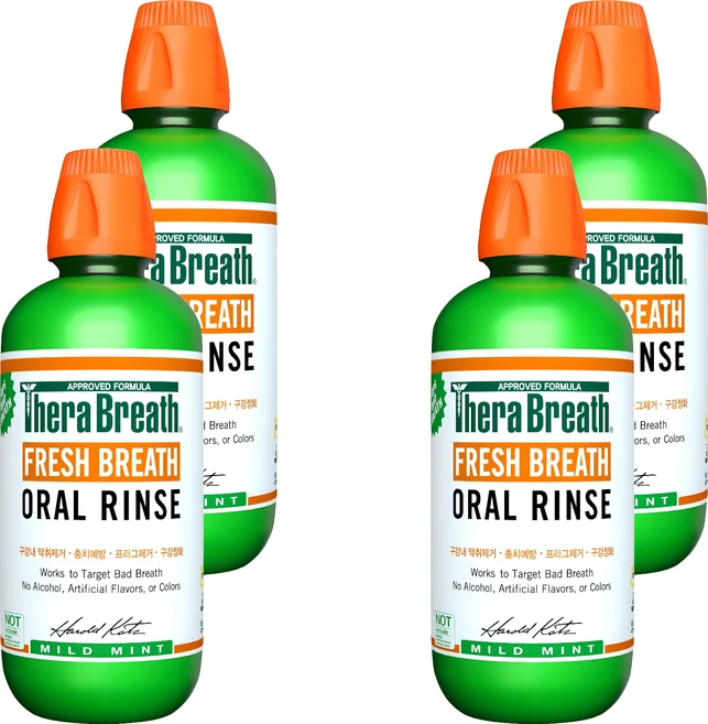 테라브레스 프레시브레스 오랄린스 구강청결제 마일드민트, 473ml, 4개 - 쿠팡