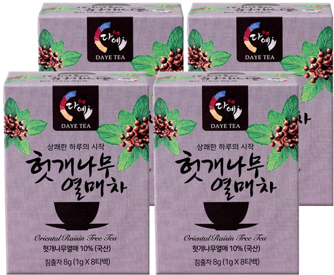 DAYE TEA 茶禮 枳椇子茶茶包, 1g, 8包, 4盒