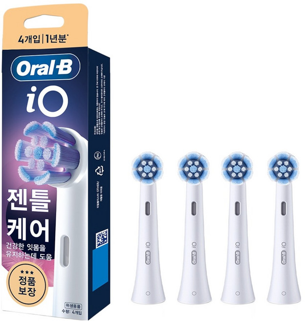 Oral-B 歐樂B iO Gentle Care Whitening 電動牙刷替換刷頭, 單一商品, 4個