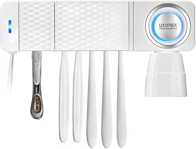 유토렉스 세라믹히팅 가정용 칫솔살균기, UTC-56AW, 화이트