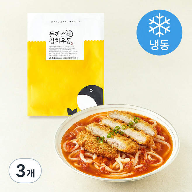 돈까스 김치우동 (냉동), 353g, 3개