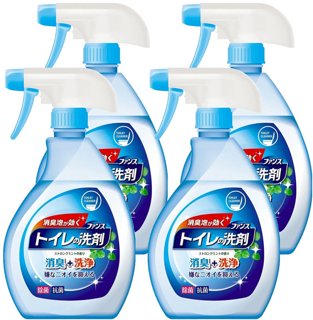 第一石鹼 FUNS 馬桶清潔噴霧泡 除臭抑菌 薄荷香, 380ml, 4瓶