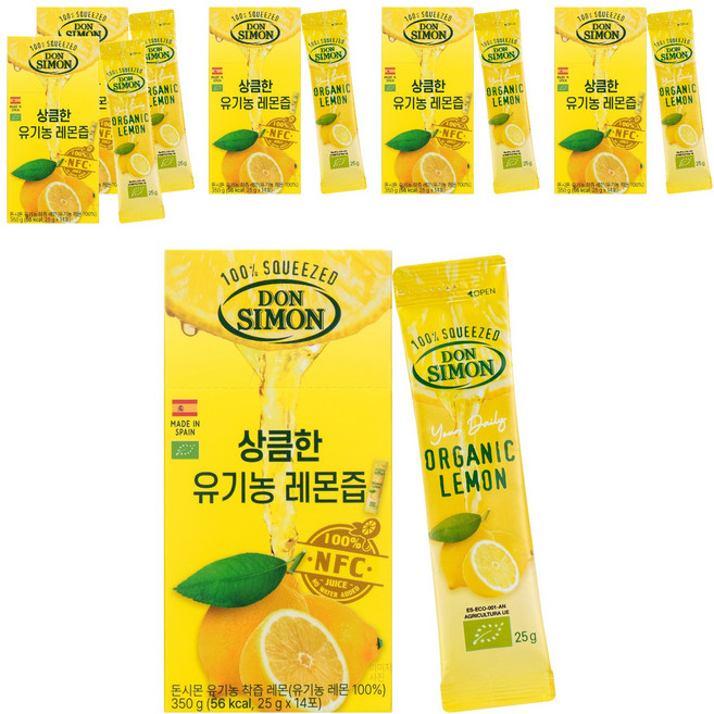 돈시몬 유기농 착즙 레몬즙, 25g, 84개
