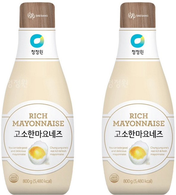 청정원 고소한 마요네즈, 800g, 2개