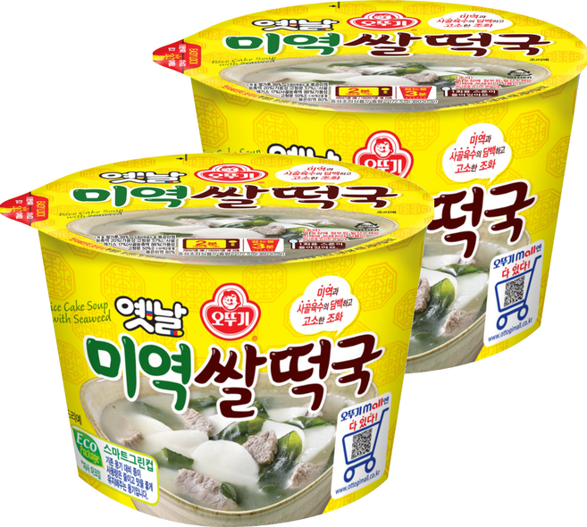 오뚜기 옛날 미역쌀떡국, 172.5g, 2개