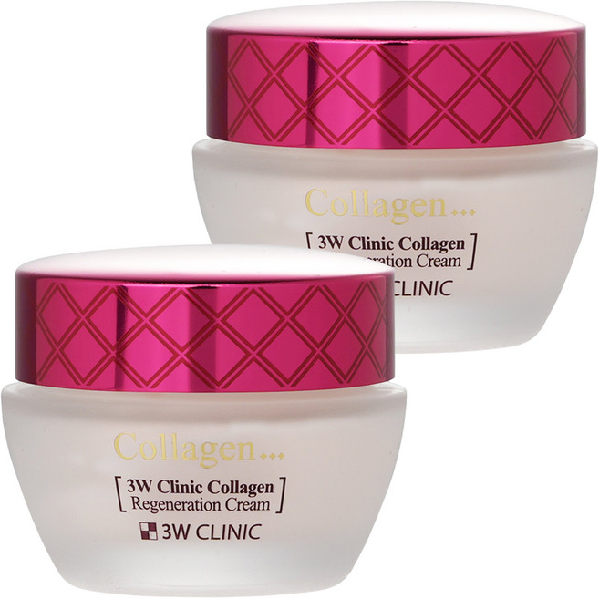 3W CLINIC 膠原潤澤精華霜, 60ml, 2罐