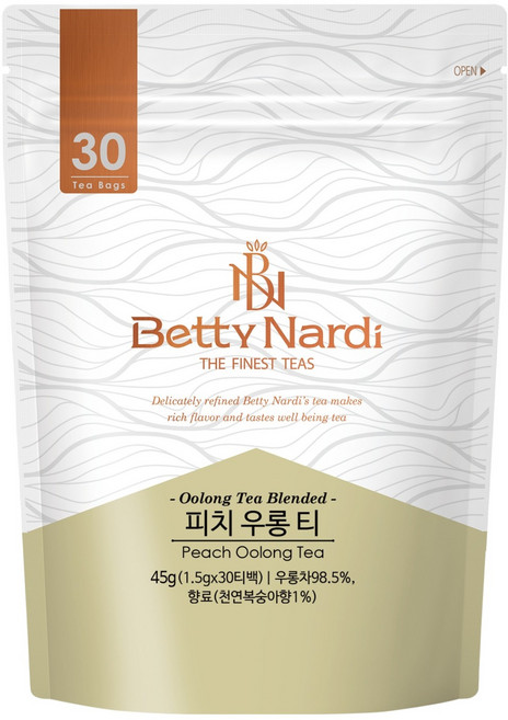 베티나르디 피치 우롱 티 티백, 1.5g, 30개입, 1개