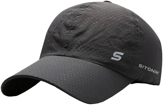 SITONIK 男女通用運動網眼棒球帽, 1個, 炭灰色