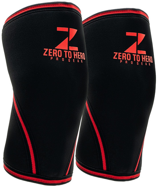 제로투히어로 네오프렌 팔꿈치보호대 2p, 1세트, Black + Red