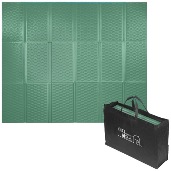 이지하우스 야외용 캠핑매트 + 매트 전용 가방, 그린