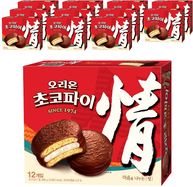 오리온초코파이 정, 468g, 12개