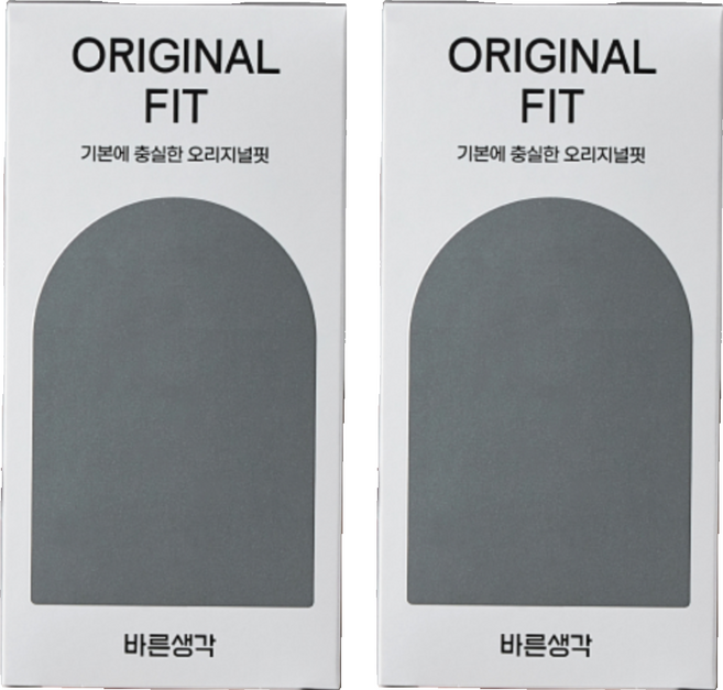 바른생각 오리지널핏 일반형 콘돔, 24개입, 2개