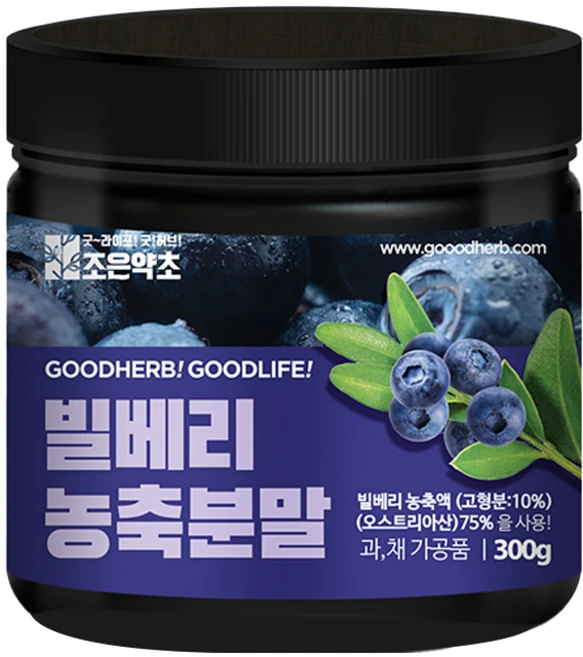 조은약초 빌베리 농축분말, 300g, 1개 - 쿠팡