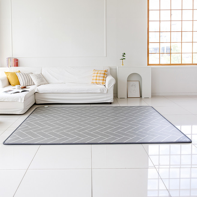 천년의아침 헤링본 그레이 전기장판 SP-KC, 중형(150 x 183 cm)