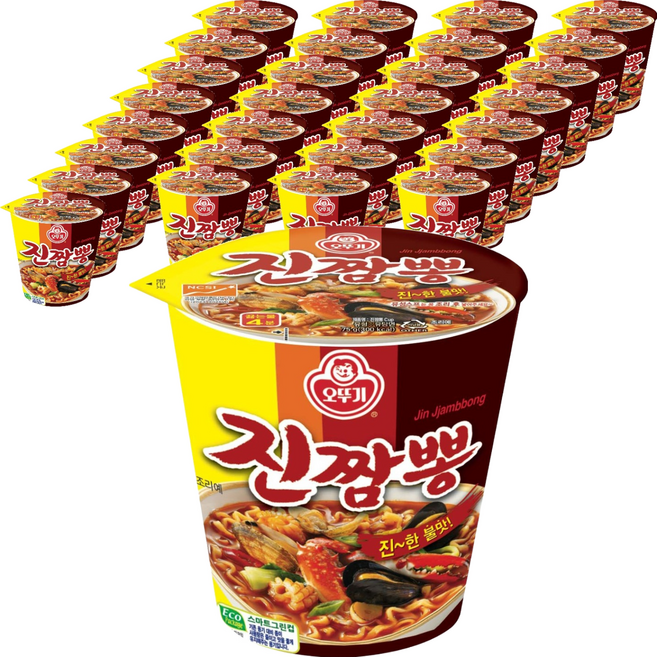 오뚜기 진짬뽕 작은컵 75g, 30개