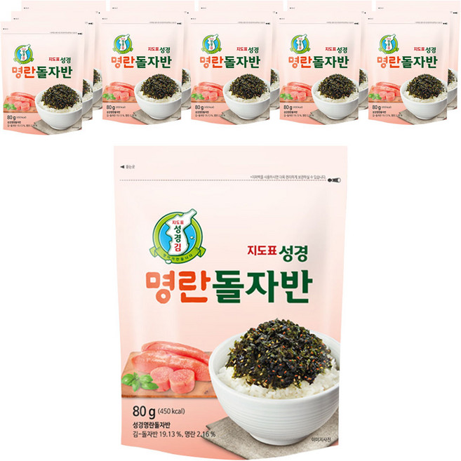 지도표성경 명란돌자반, 80g, 12개