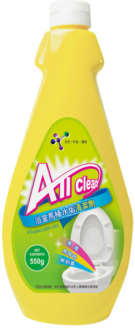 do it 多益得 ALL Clean 浴室馬桶水垢清潔劑 植物性磷酸 快速清潔長期鏽斑、水垢、硫磺斑, 550g, 1瓶