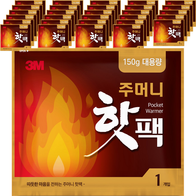 [국내생산] 쓰리엠 포켓형 프리미엄 핫팩 150g, 30개