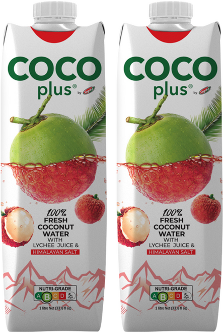 Sagiko Cocoplus 椰子水 鹹荔枝味, 1L, 2瓶