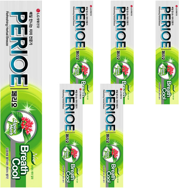 페리오 브레쓰 케어 알파 치약, 6개, 160g