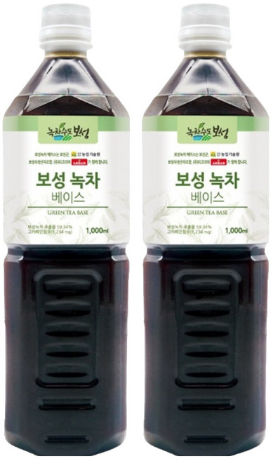 녹차수도보성 녹차 베이스, 1L, 2개