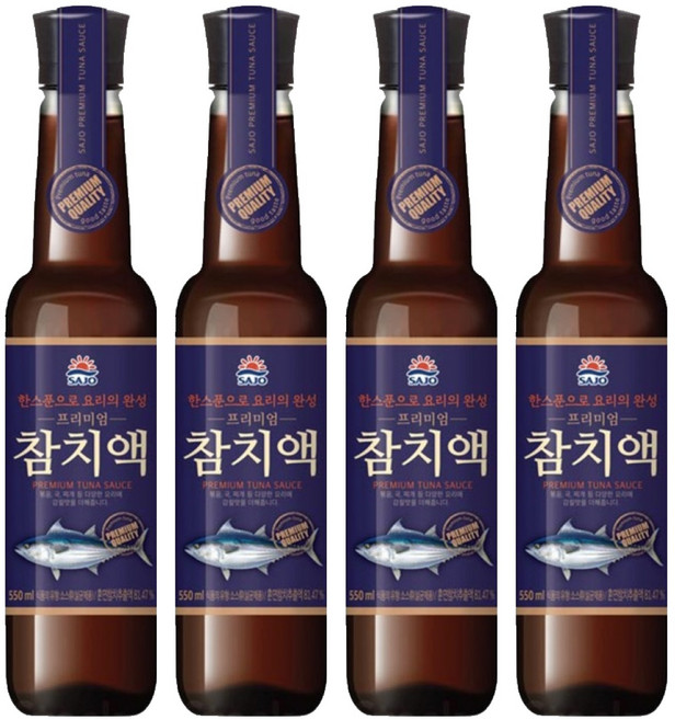 사조 프리미엄 참치액, 550ml, 4개
