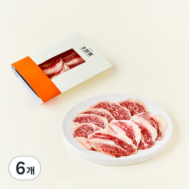 우미학 한우 1++등급 차돌박이 구이용 200g (냉장), 6세트