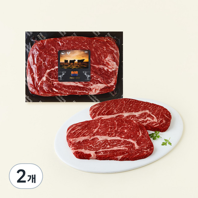 미국산 프라임 척아이롤 구이용 (냉장), 600g, 2개