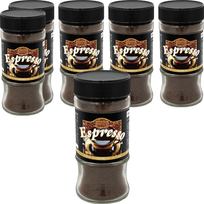 프라이빗클럽 맥널티 인스턴트 원두 병커피 에스프레소 블랙, 50g, 6개, 1개입