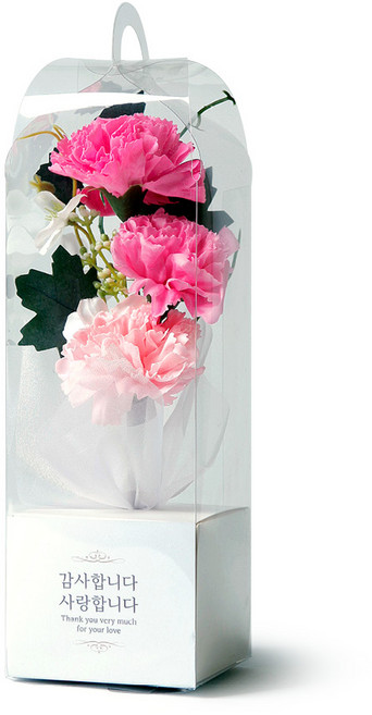 morningscent 조화 어버이날 스승의 날 반딧불 카네이션 + 조명 세트, 핑크(카네이션), 1개