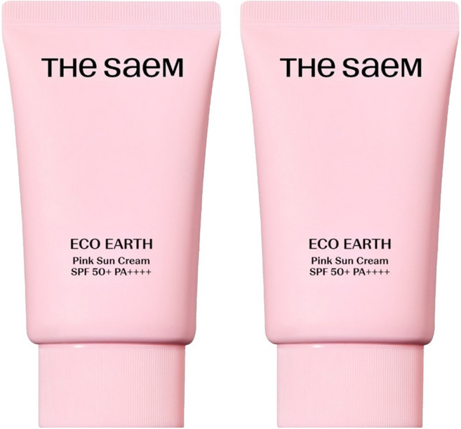 더샘 에코 어스 핑크 선크림 SPF50+ PA++++, 50g, 2개