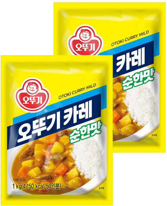 오뚜기 카레 과립형 순한맛, 1kg, 2개