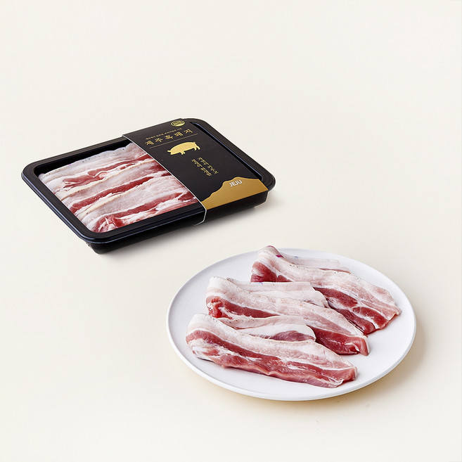 제주 흑돼지 미박삼겹살 (구이용) 500g, 1개