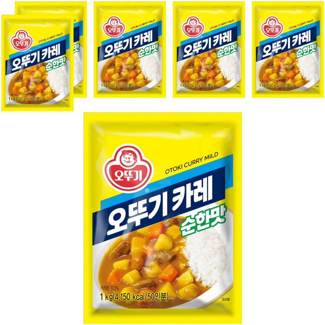 오뚜기 카레 순한맛, 1kg, 6개