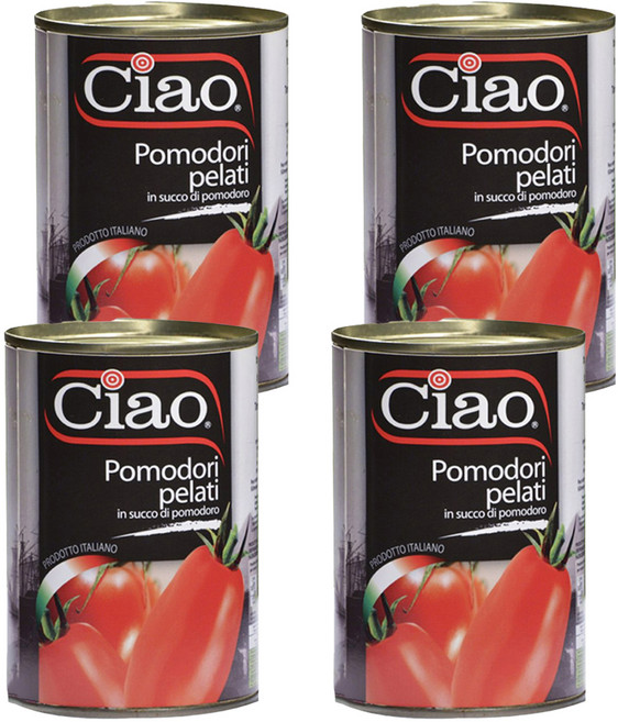 Ciao 喬爾番茄 去皮番茄, 400g, 4罐