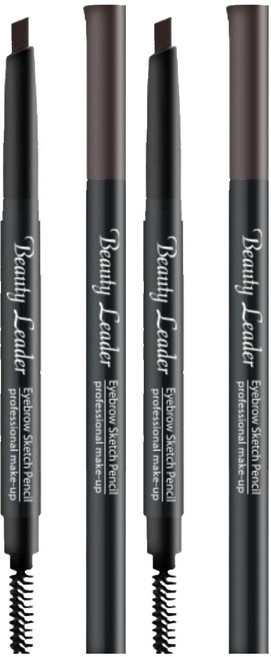 뷰티리더 아이브로우 스케치 펜슬, 4호흑갈색, 2개