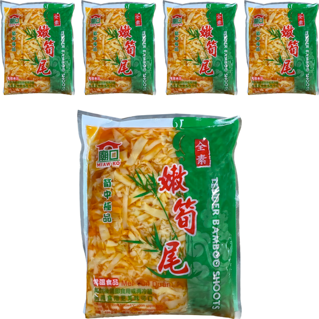 MIAW KO 廟口 嫩筍尾, 400g, 5包