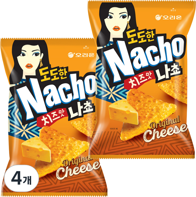 오리온 도도한 나쵸 치즈맛, 155g, 4개