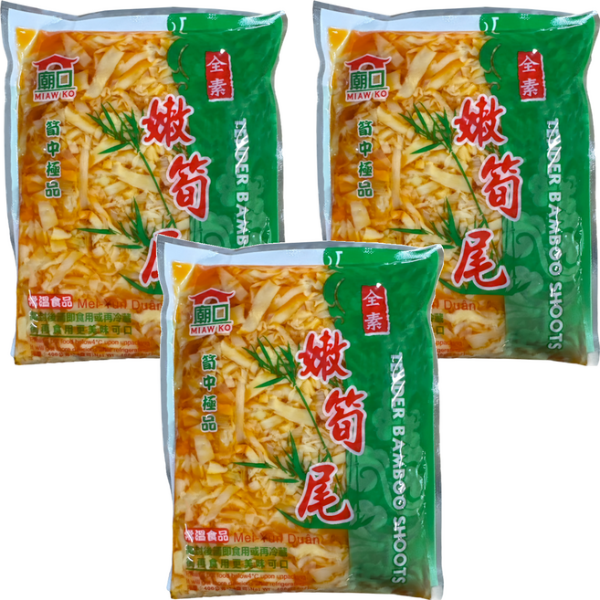 MIAW KO 廟口 嫩筍尾, 400g, 3包