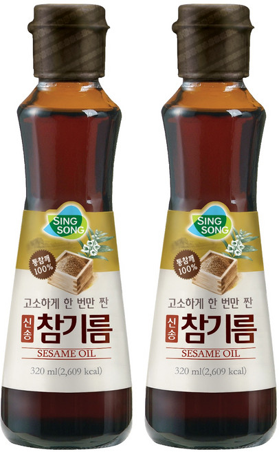 신송 고소하게 한 번만 짠 참기름, 2개, 320ml