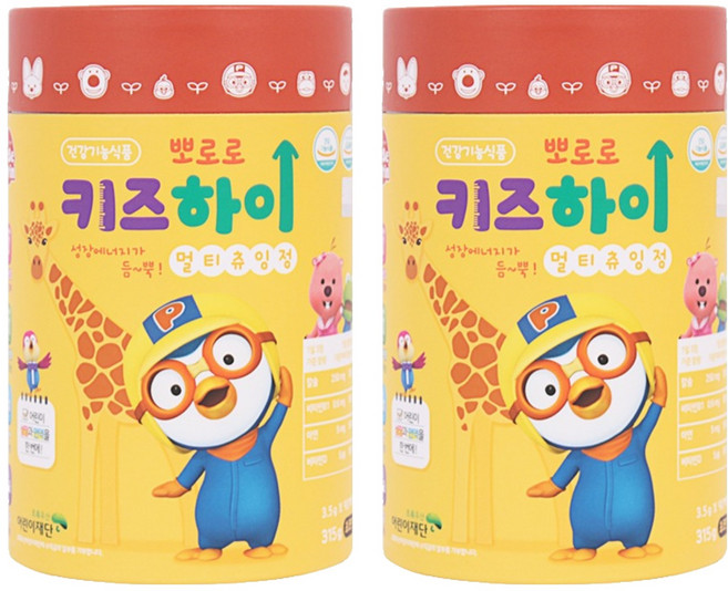 뽀로로 키즈하이 멀티츄잉정, 315g, 2개