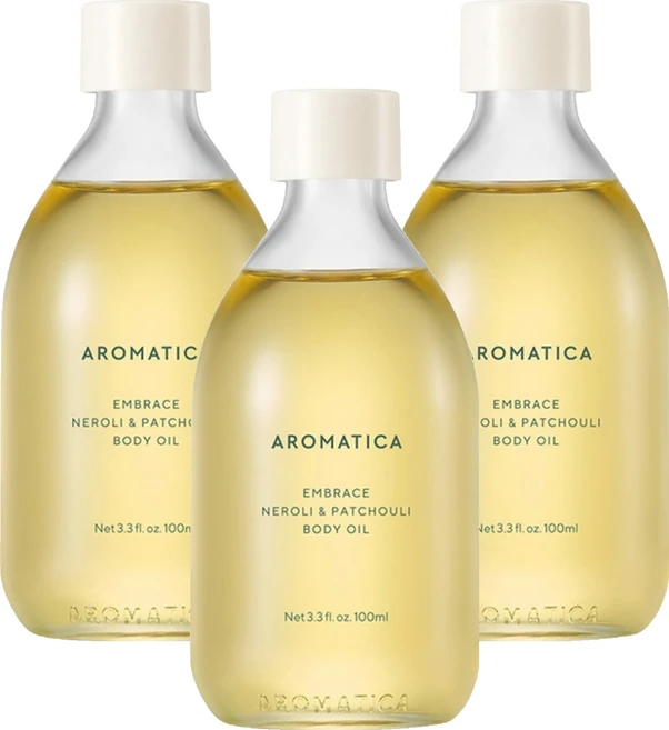 [비건뷰티] 아로마티카 임브레이스 바디오일 네롤리 & 패츌리향, 100ml, 3개 - 쿠팡