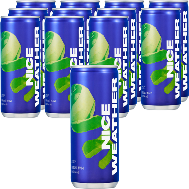 好天氣零蘇打青蘋果, 12個, 250ml