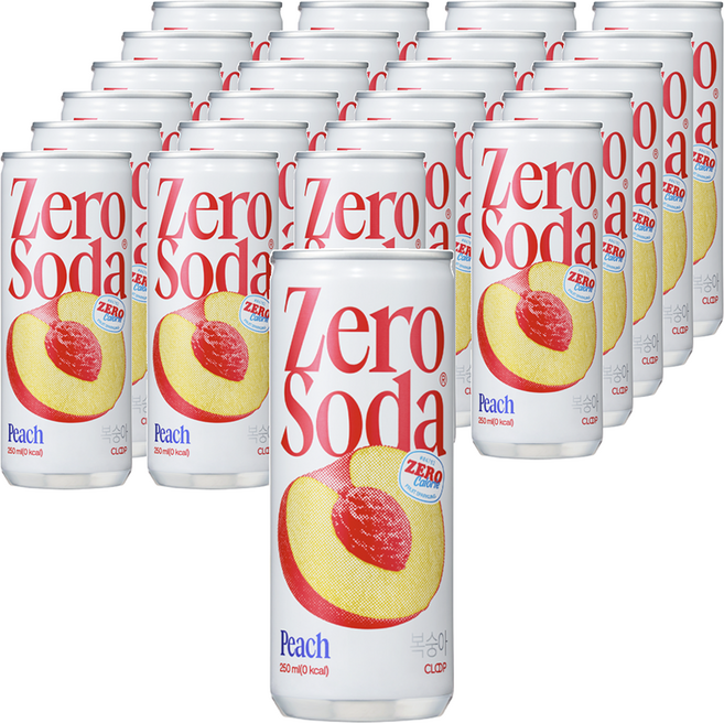 클룹 제로소다 복숭아, 250ml, 24개