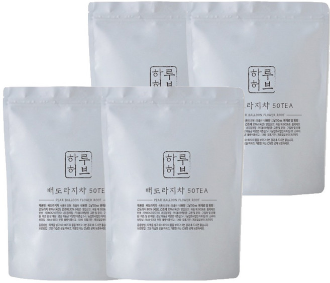 하루허브 배도라지차 티백, 2g, 50개입, 4개