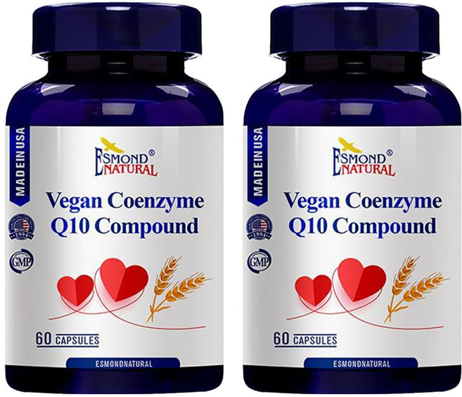 ESMOND NATURAL 愛司盟 輔酵素Q10複方膠囊 純素, 60顆, 2罐